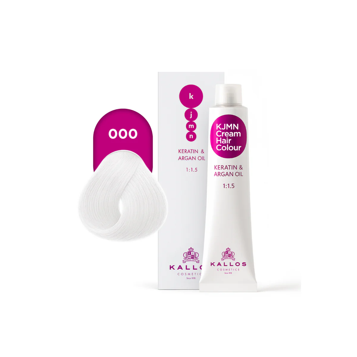 Kallos KJMN Vopsea de par profesionala 000 blond alb platinat