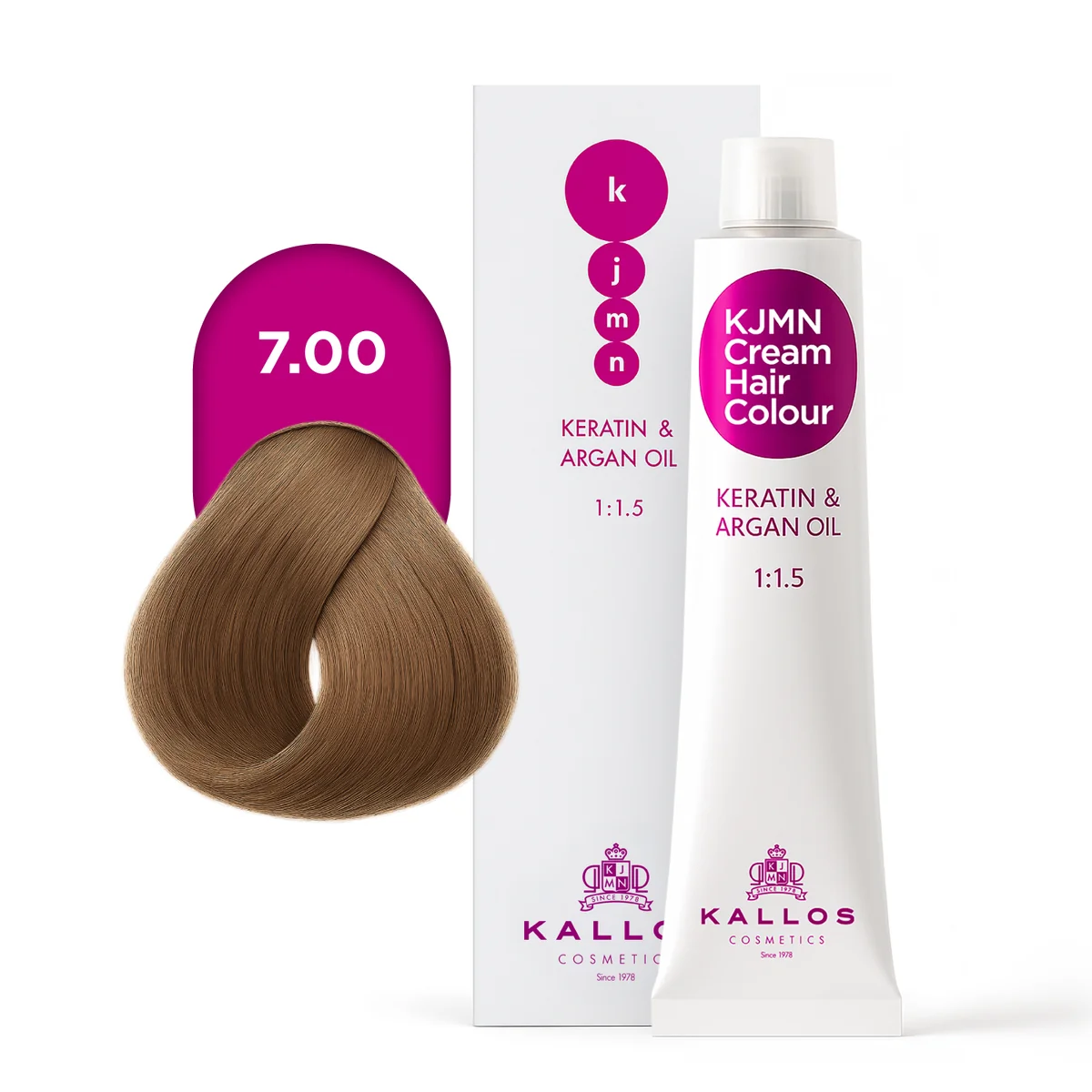 Kallos KJMN Vopsea de par profesionala 7.00 blond mediu plus