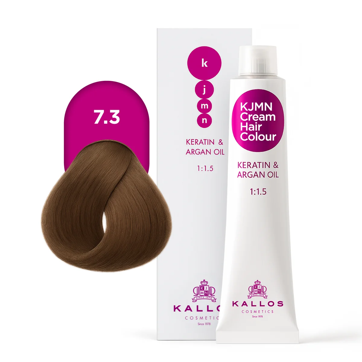 Kallos KJMN Vopsea de par profesionala 7.3 blond auriu mediu