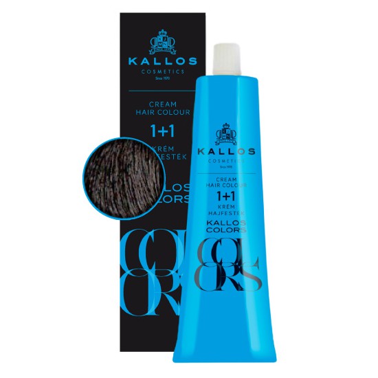 vopsea de par crema kallos colors 6c blond cenusiu inchis