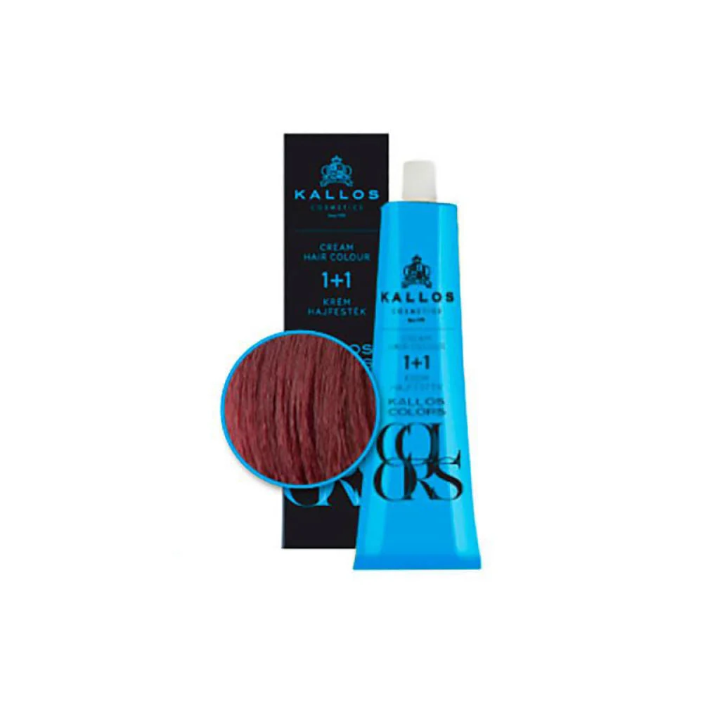vopsea de par crema kallos colors 6v rosu pruna