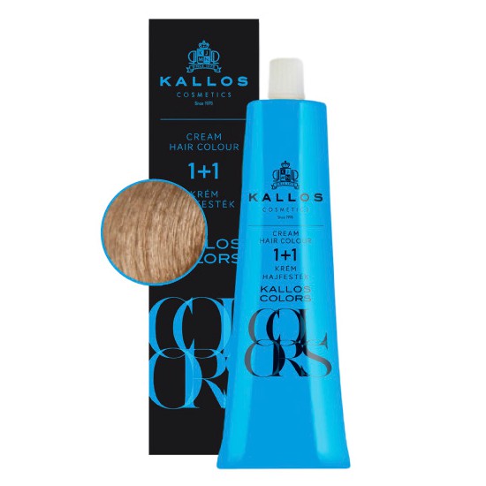 vopsea de par crema kallos colors 8n blond deschis