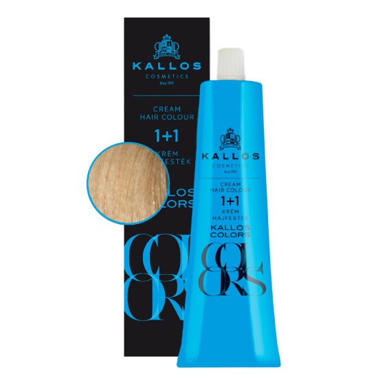 vopsea de par crema kallos colors 9f blon luminos insorit