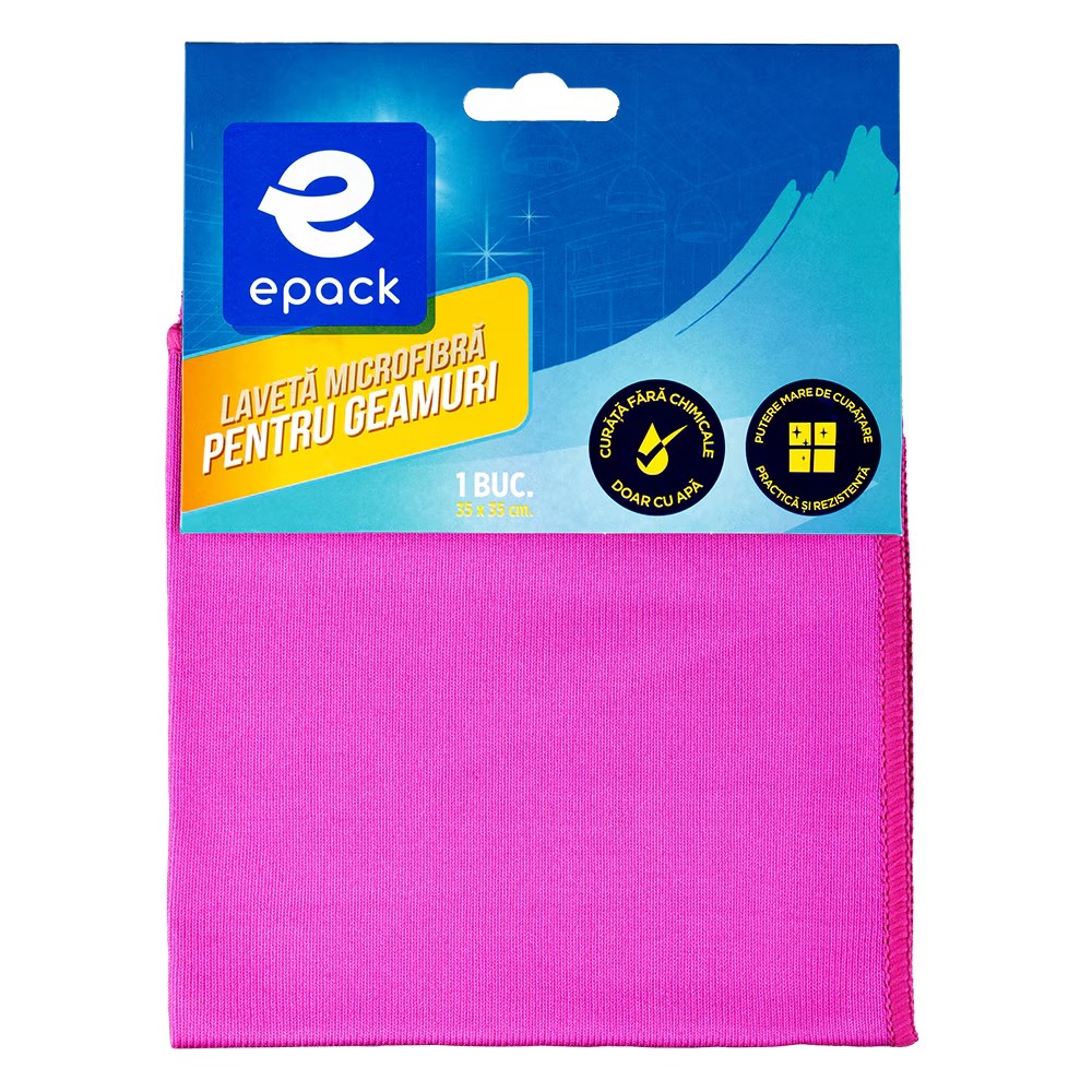 Lavetă microfibră pentru geamuri Epack