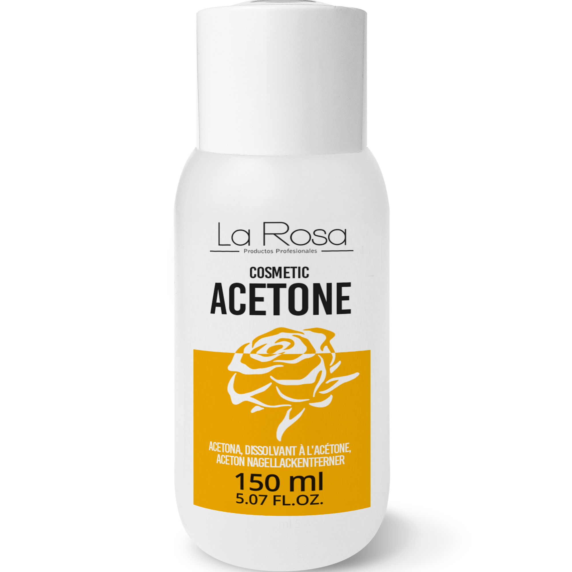 Acetonă pentru îndepărtarea lacului de unghii La Rosa Profesionales, 150 ml