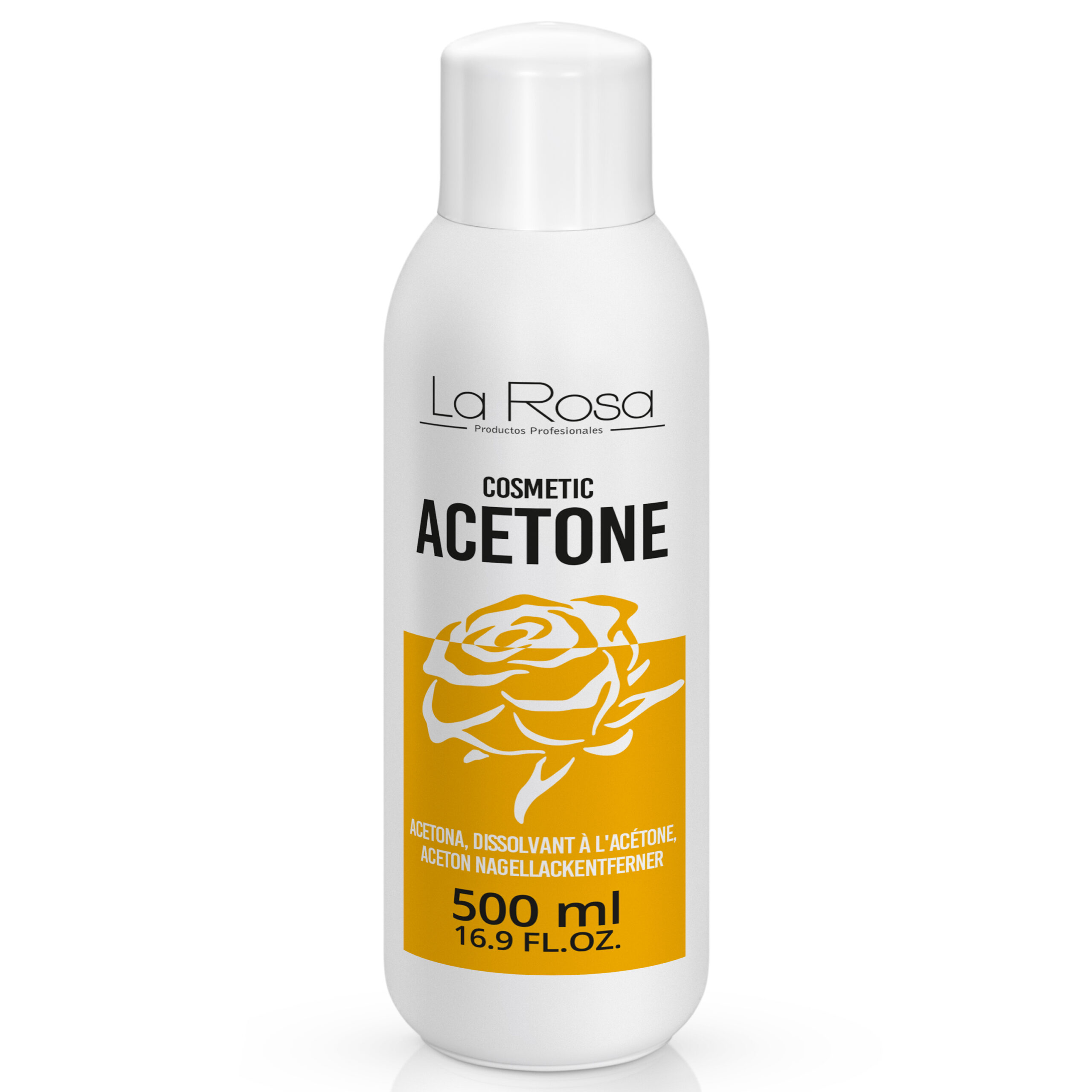 Acetonă pentru îndepărtarea lacului de unghii La Rosa Profesionales, 500 ml