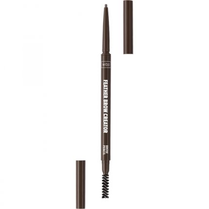 Creion cu perie pentru sprâncene Wibo Feather Brown Creator Dark