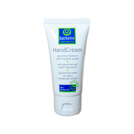 Cremă de mâini cu glicerină și ulei de migdale dulci Soliteint, 30 ml