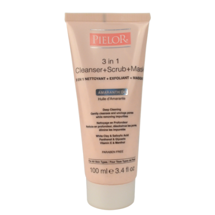 Demachiant, exfoliant, mască de față cu Amaranth oil 3 în 1, Pielor, 100 ml