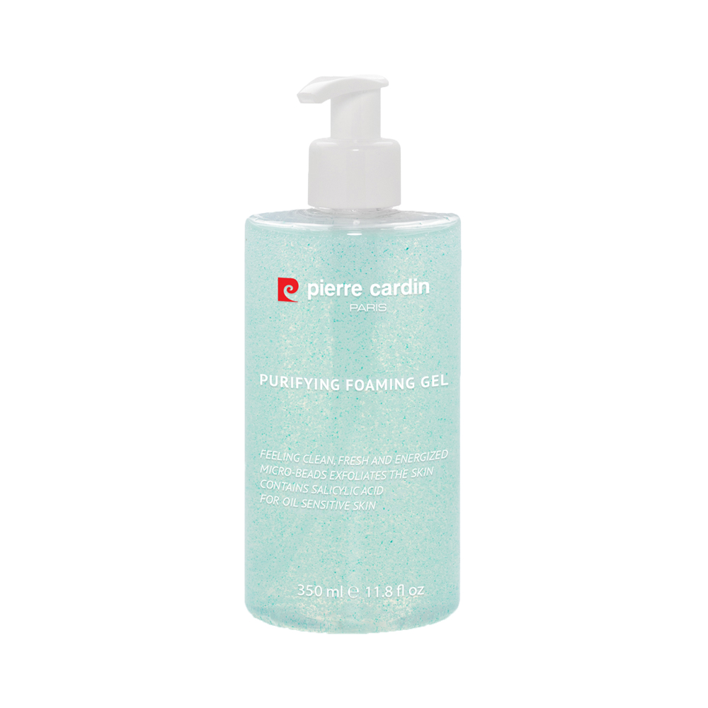 Gel-de-curatare-pentru-fata-spumant-si-exfoliant-cu-Acid-Salicilic-Pierre-Cardin-350-ml