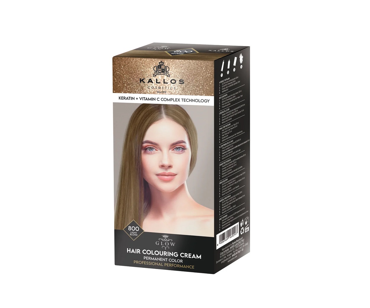 Kallos-Glow-Vopsea-de-par-800-blond-deschis-60-ml