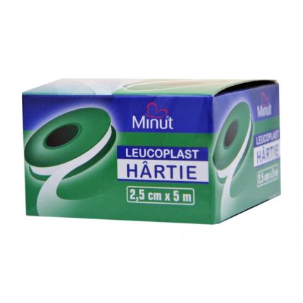Leucoplast din hârtie 2,5 cm x 5 m, Minut