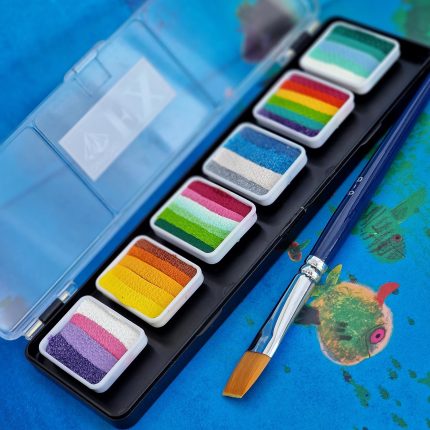 Paletă Sparkle 6 culori splitcake – mate și sidefate Diamond FX (6x6g)