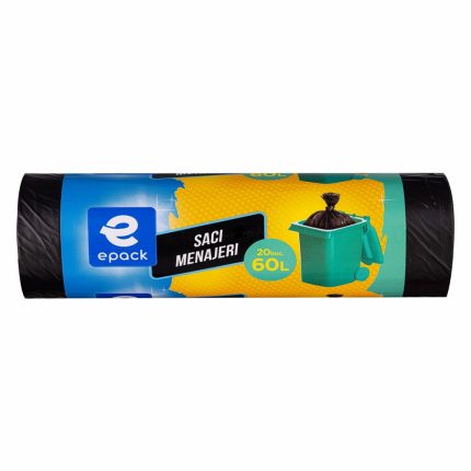 Saci menajeri negri 60L Epack, 20 buc.
