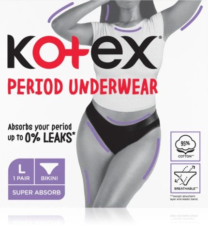 Chiloți menstruali reutilizabili Kotex, mărime L