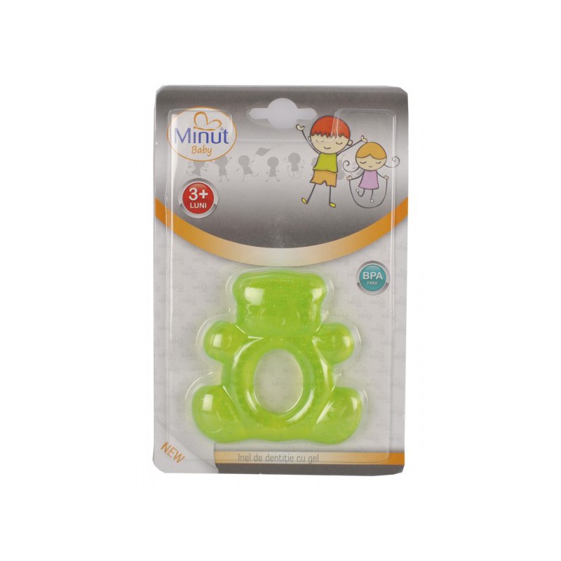 inel-dentitie-minut-baby-cu-gel-ursulet-verde