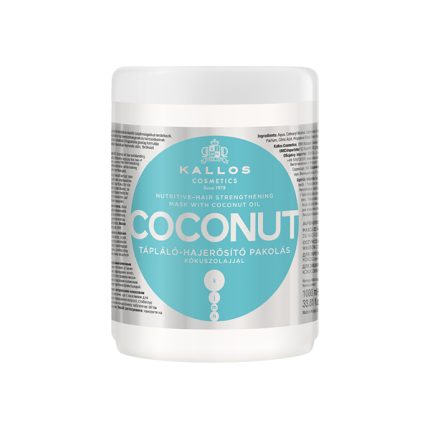 Mască de păr întăritoare cu ulei de nucă de cocos, Kallos KJMN, 1000 ml