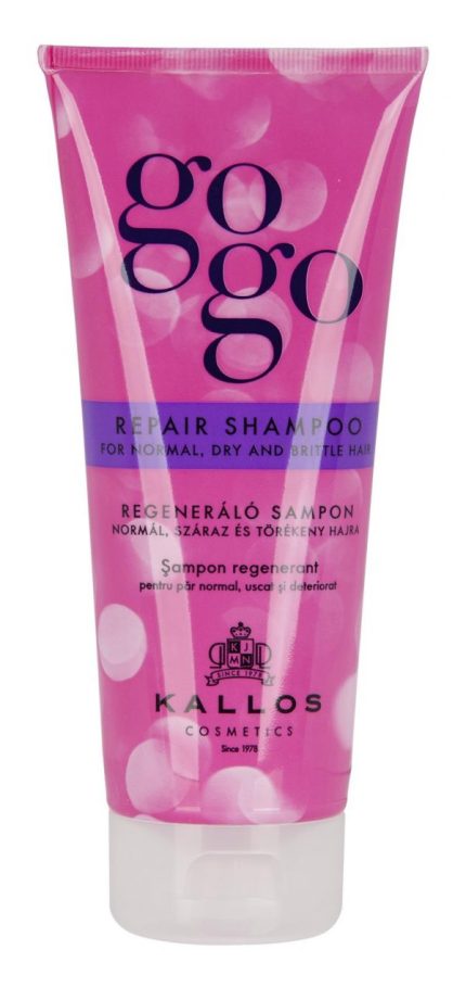 Şampon regenerant pentru păr normal, uscat și deteriorat Kallos GoGo, 200 ml