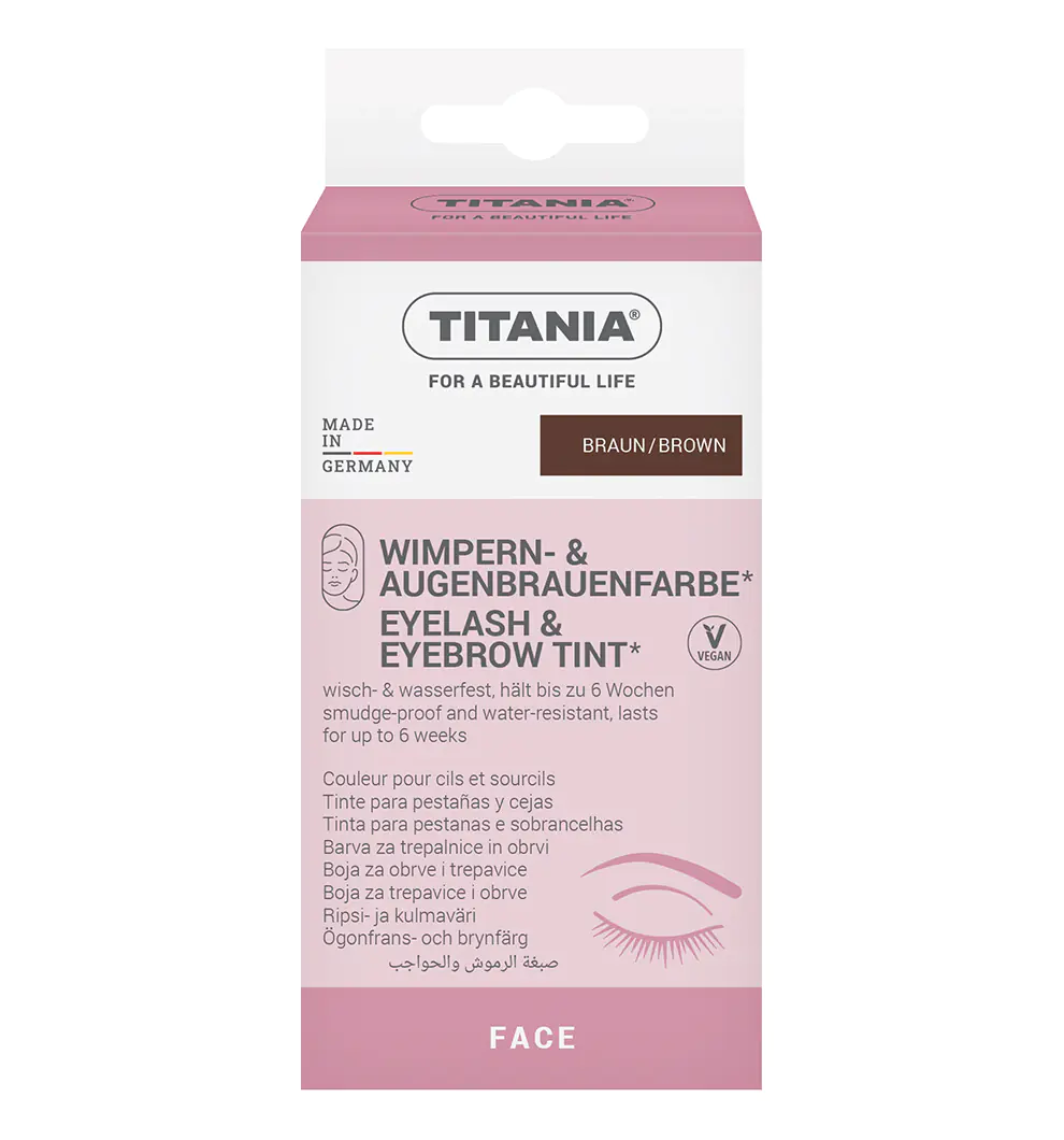 Vopsea de gene și sprâncene maro Titania, 5 ml