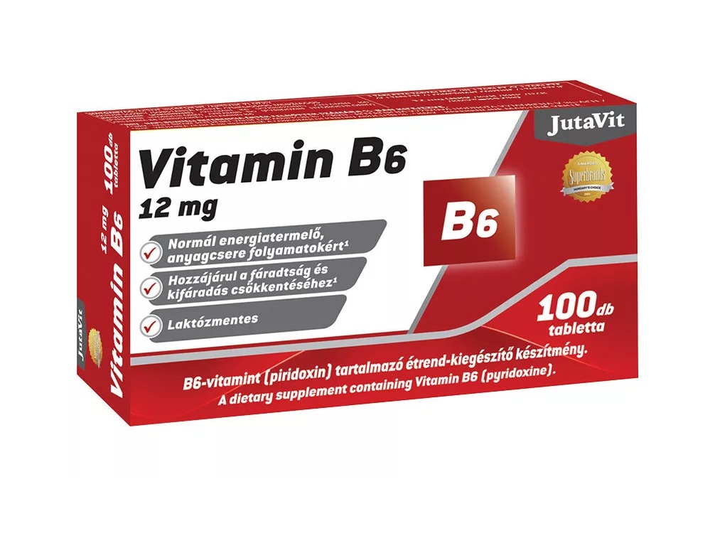Tablete Vitamina B6 12 mg Jutavit, 100 buc.