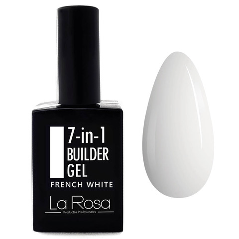 Gel de construcție autonivelantă pentru unghii 7în1 La Rosa Profesionales, french white 15 ml