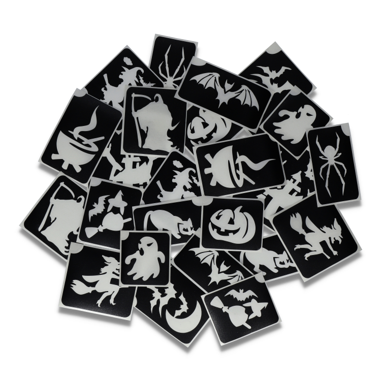 Set Halloween_xl_Sabloane Tatuaje cu sclipici