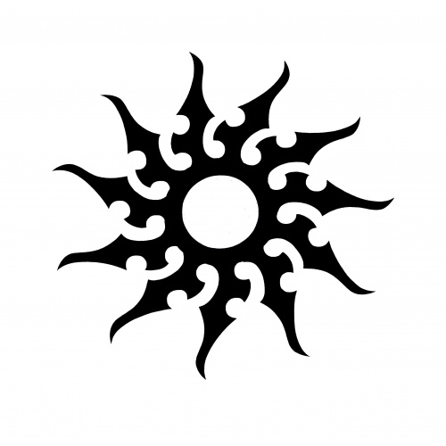 Poza FLAMED EYE - soare tribal tatuaje cu sclipici