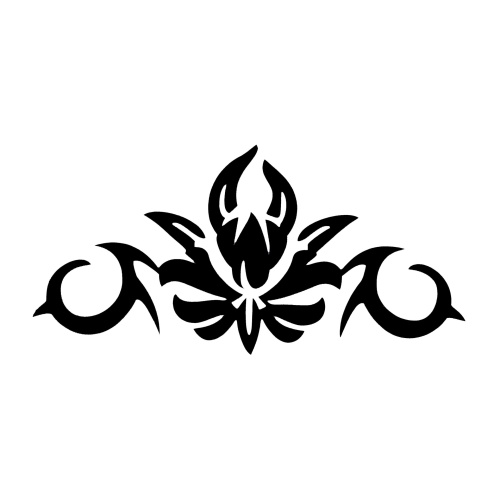 Poza flower_tribal tatuaj cu sclipici