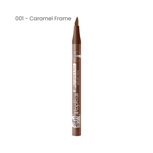 Marker pentru sprâncene Microblade PRO Comb&Fill TopFace 001, 1 ml