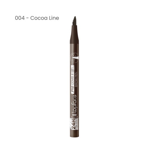 Marker pentru sprâncene Microblade PRO Comb&Fill TopFace 004, 1 ml