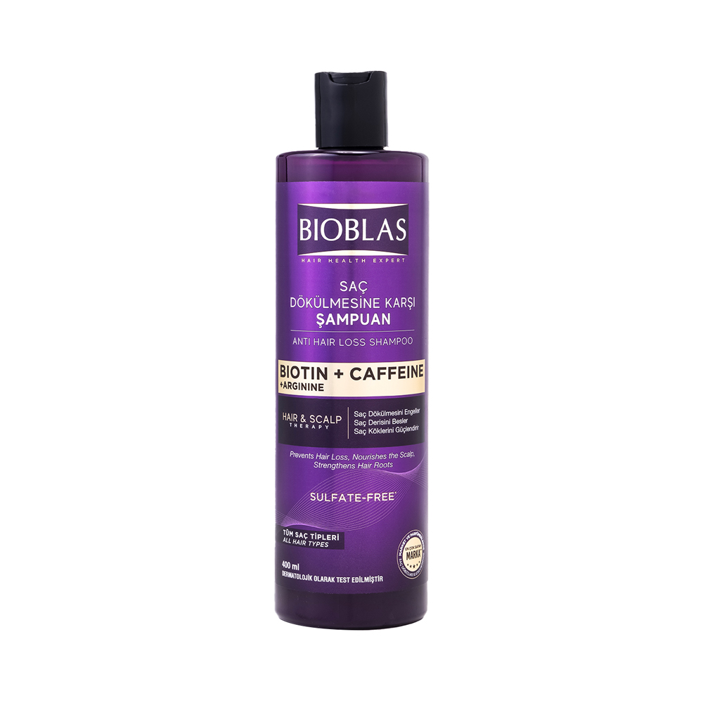 Șampon anticădere păr cu biotină, arginină și cafeină, Bioblas 400 ml