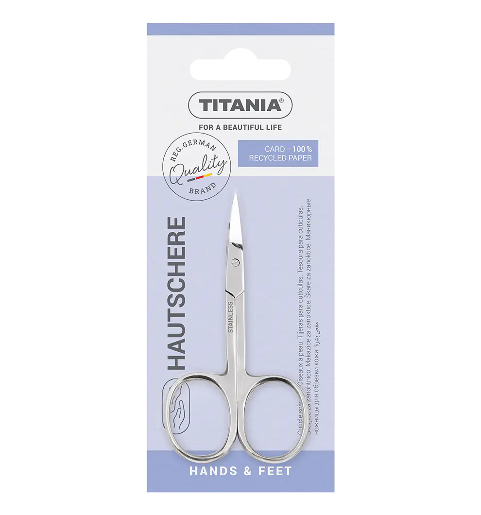 Foarfecă pentru cuticule cu vârf lat Titania 10501H