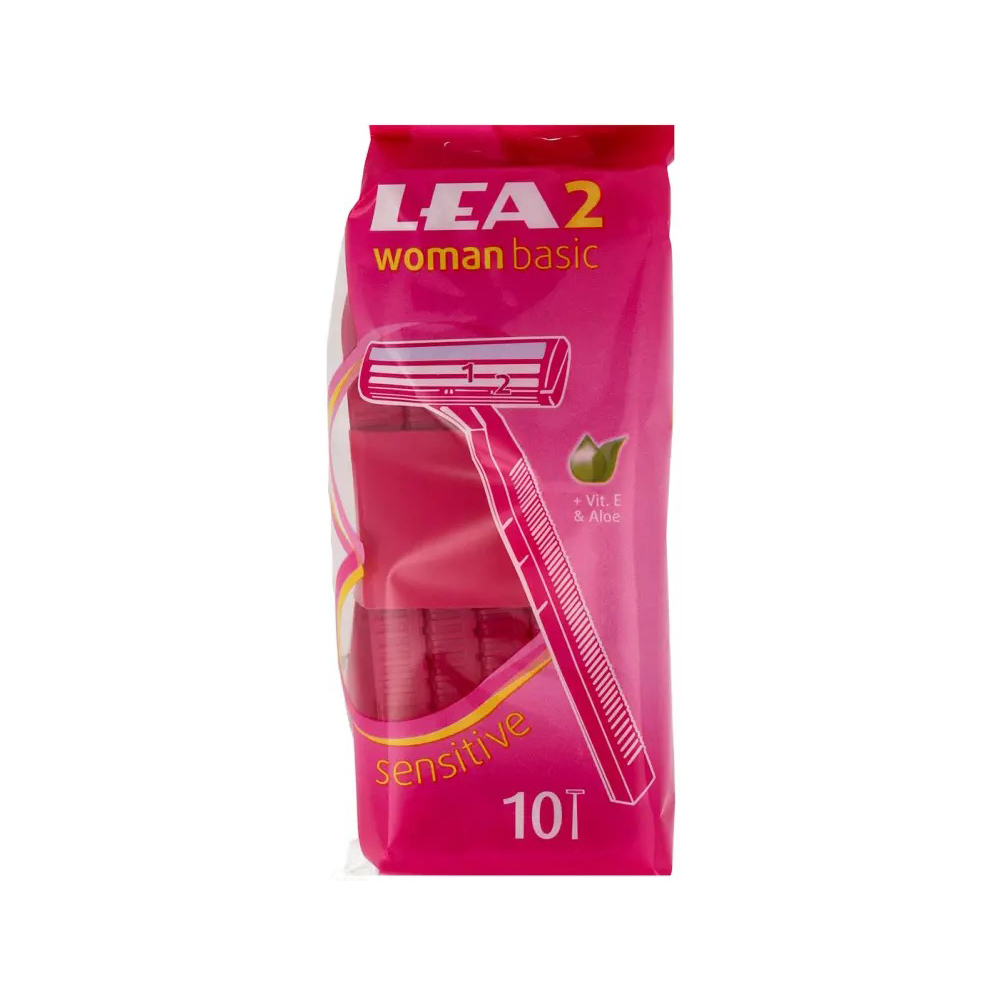 Aparat de ras de unică folosință cu 2 lame LEA Women Basic Sensitive, 10 buc.