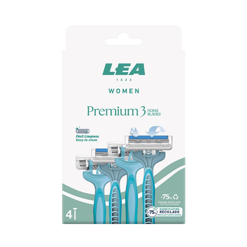 Aparat de ras de unică folosință cu 3 lame LEA Women Premium, 4 buc.